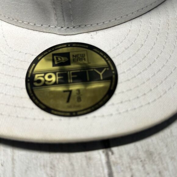 Boston Red Sox Lids New Era 59Fifty Black White Size 7-3/8 100% Cotton - Picture 3 of 10